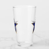 Amerikanische Unabhängigkeitstag Goldblauer patrio Glas (Links)
