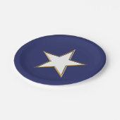 Amerikanische Unabhängigkeitstag Goldstar patrioti Pappteller (Schrägansicht)