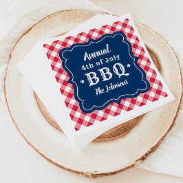 Amerikanische Unabhängigkeitstag GRILLEN Navy Red Serviette