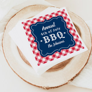 amerikanische Unabhängigkeitstag GRILLEN Navy Red Serviette