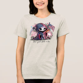 Amerikanische Unabhängigkeitstag Grim Sensenmann Tri-Blend Shirt