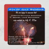 Amerikanische Unabhängigkeitstag Hochzeit Einladung (Vorne/Hinten)