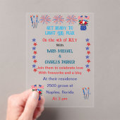 Amerikanische Unabhängigkeitstag Hochzeitsflagge F Acryleinladungen (Insitu (Handheld))