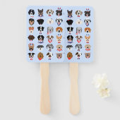 Amerikanische Unabhängigkeitstag-Hundeszenen Fächer (Vorne und Hinten)