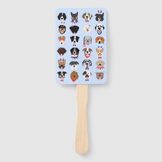 Amerikanische Unabhängigkeitstag-Hundeszenen Fächer (Vorderseite)