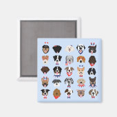 Amerikanische Unabhängigkeitstag-Hundeszenen Magnet (Vorderseite/Rückseite)