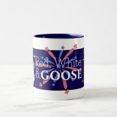 Amerikanische Unabhängigkeitstag-Kaffee: Funny Red Zweifarbige Tasse (Mittel)