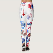 Amerikanische Unabhängigkeitstag Leggings (Rückseite)