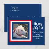 Amerikanische Unabhängigkeitstag Niedlich Red Whit Postkarte (Vorne/Hinten)