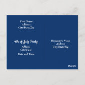 Amerikanische Unabhängigkeitstag Niedlich Red Whit Postkarte (Rückseite)