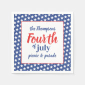 Amerikanische Unabhängigkeitstag Niedlich Summer C Serviette (Vorderseite)