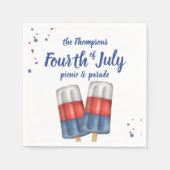 Amerikanische Unabhängigkeitstag Niedlich Whimsica Serviette (Vorderseite)