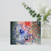 Amerikanische Unabhängigkeitstag, Nummer 1, Kunstm Postkarte (Stehend Vorderseite)