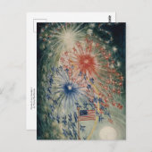 Amerikanische Unabhängigkeitstag, Nummer 1 von Flo Postkarte (Vorne/Hinten)