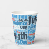 Amerikanische Unabhängigkeitstag Pappbecher (Rückseite)