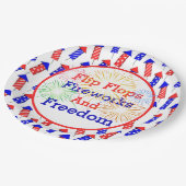 Amerikanische Unabhängigkeitstag Pappteller (Schrägansicht)