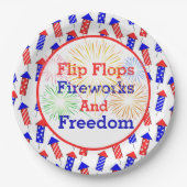 Amerikanische Unabhängigkeitstag Pappteller (Vorderseite)
