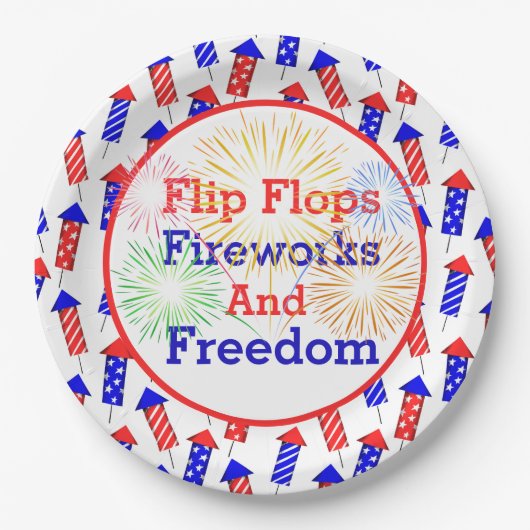 Amerikanische Unabhängigkeitstag Pappteller (Vorderseite)