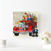 Amerikanische Unabhängigkeitstag Parade Quadratische Wanduhr (Zuhause)