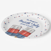 Amerikanische Unabhängigkeitstag Party Custom Summ Pappteller (Schrägansicht)