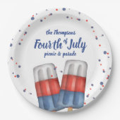 Amerikanische Unabhängigkeitstag Party Custom Summ Pappteller (Vorderseite)