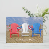 Amerikanische Unabhängigkeitstag Party Einladung (Stehend Vorderseite)