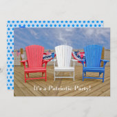 Amerikanische Unabhängigkeitstag Party Einladung (Vorne/Hinten)