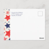 Amerikanische Unabhängigkeitstag-Party Einladung f Postkarte (Rückseite)