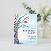 Amerikanische Unabhängigkeitstag Party Einladung P (Stehend Vorderseite)