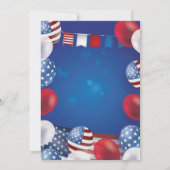 Amerikanische Unabhängigkeitstag Party GRILLEN Ame Einladung (Rückseite)