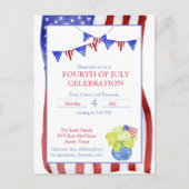 Amerikanische Unabhängigkeitstag-Party Postkarte (Vorderseite)