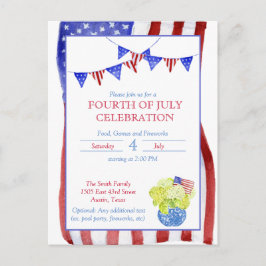 Amerikanische Unabhängigkeitstag-Party Postkarte