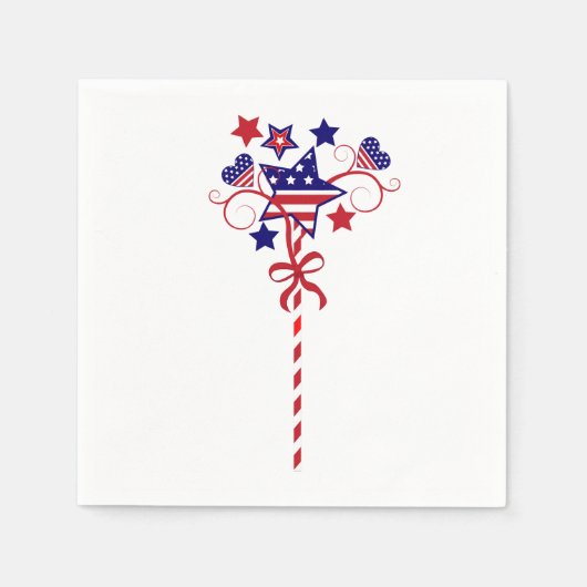 Amerikanische Unabhängigkeitstag Party Serviette (Vorderseite)