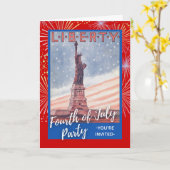 Amerikanische Unabhängigkeitstag Party Statue der Karte (Gelbe Blume)