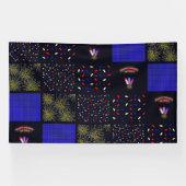 Amerikanische Unabhängigkeitstag Patchwork Pattern Banner (Horizontal)