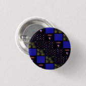 Amerikanische Unabhängigkeitstag Patchwork Pattern Button (Vorne & Hinten)