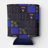 Amerikanische Unabhängigkeitstag Patchwork Pattern Dosenkühler (Rückseite)