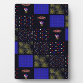 Amerikanische Unabhängigkeitstag Patchwork Pattern Fotoplatte (Vorderseite)