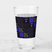 Amerikanische Unabhängigkeitstag Patchwork Pattern Glas (Rückseite)