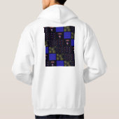 Amerikanische Unabhängigkeitstag Patchwork Pattern Hoodie (Rückseite)