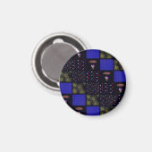 Amerikanische Unabhängigkeitstag Patchwork Pattern Magnet (Vorderseite/Rückseite)