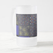 Amerikanische Unabhängigkeitstag Patchwork Pattern Mattglas Bierglas (Vorderseite Links)