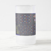 Amerikanische Unabhängigkeitstag Patchwork Pattern Mattglas Bierglas (Mittel)