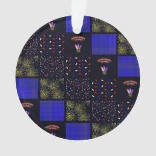 Amerikanische Unabhängigkeitstag Patchwork Pattern Ornament