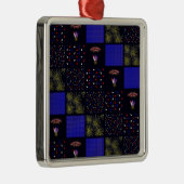 Amerikanische Unabhängigkeitstag Patchwork Pattern Ornament Aus Metall (Rechts)
