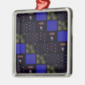 Amerikanische Unabhängigkeitstag Patchwork Pattern Ornament Aus Metall (Links)