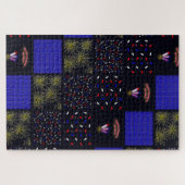Amerikanische Unabhängigkeitstag Patchwork Pattern Puzzle (Horizontal)