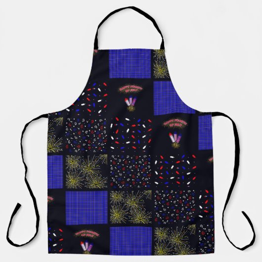 Amerikanische Unabhängigkeitstag Patchwork Pattern Schürze (Vorderseite)
