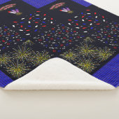 Amerikanische Unabhängigkeitstag Patchwork Pattern Sherpadecke (3/4)