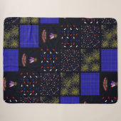 Amerikanische Unabhängigkeitstag Patchwork Pattern Sherpadecke (Vorderseite (Horizontal))
